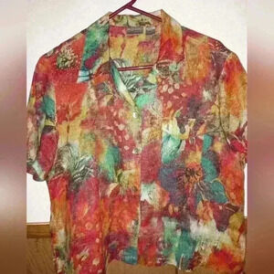 2/$30 Lady's colorful CHICO'S button up (#238)